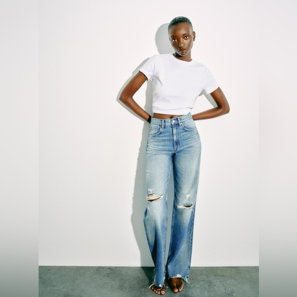 Zara Wide Leg Full Length Jeans - NWT